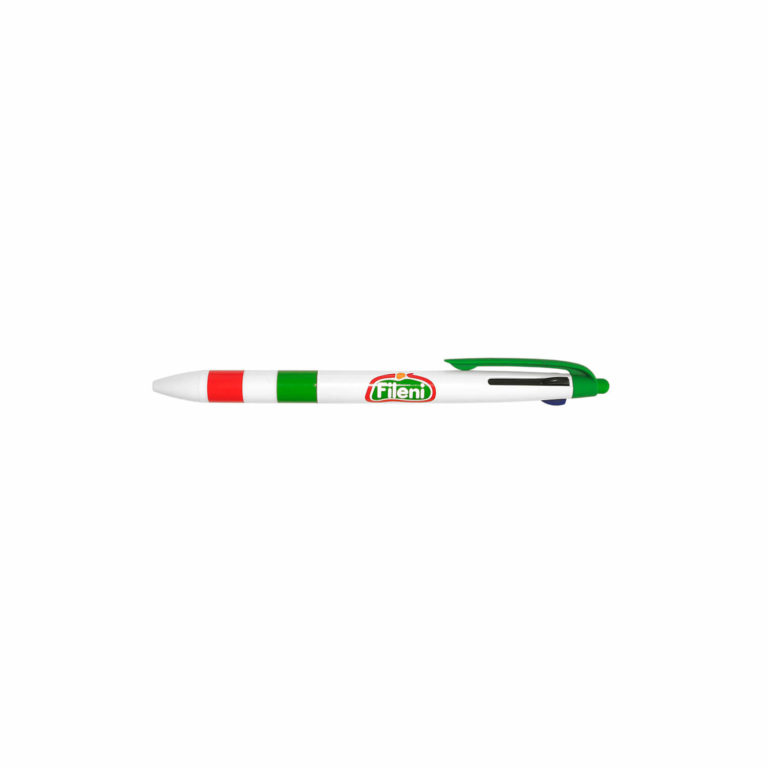 Penna a tre inchiostri con impugnatura e clip in colori Pantone